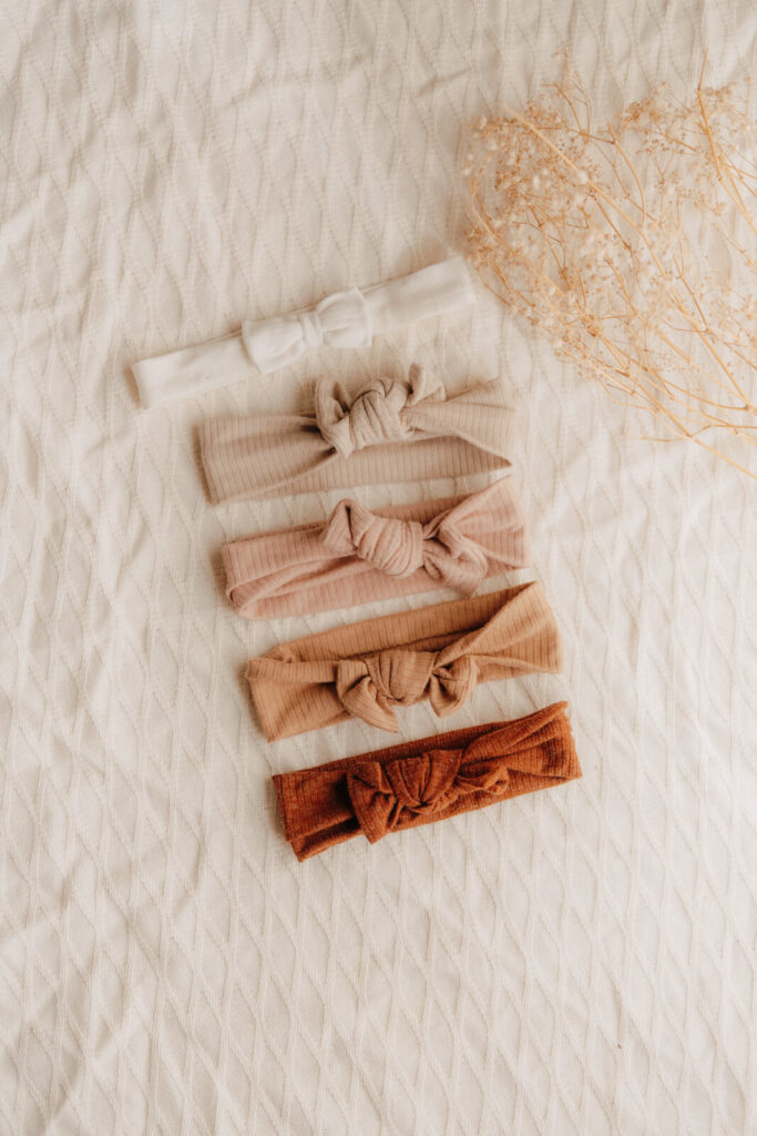 kundenkleiderschrank, stirnband haarband in verschiedenen farben fuer neugeborene babys